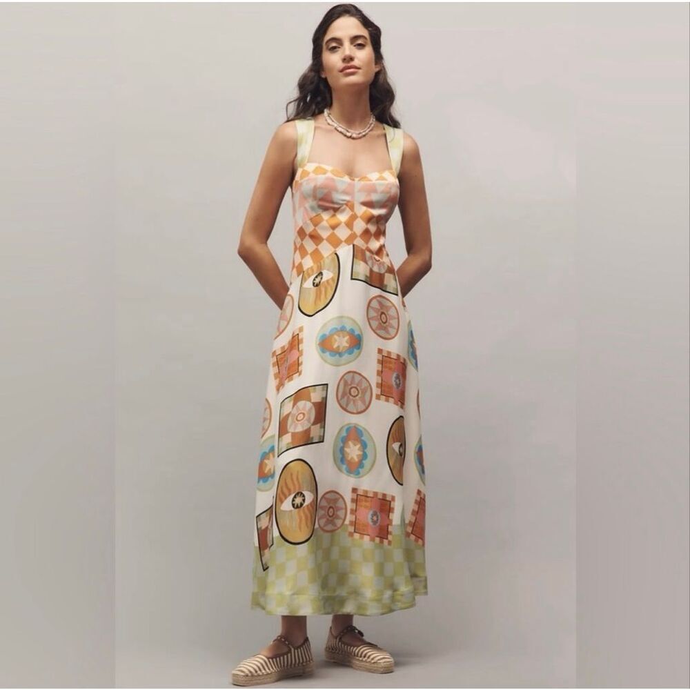 Anthropologie The Meredith Walker Jocelyn Sleeveless Slip Midi Dress by Maeve L